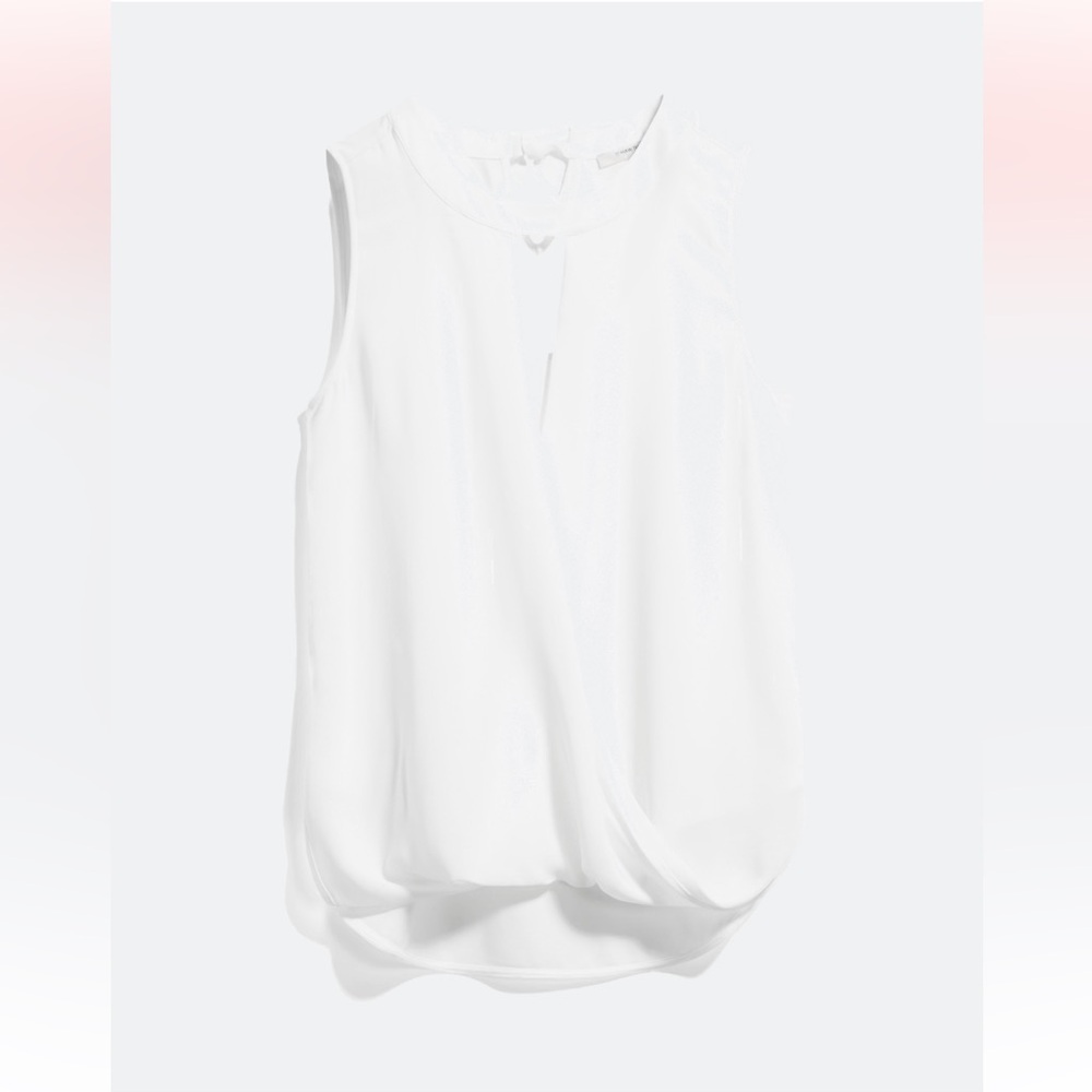 41 Hawthorn Clearwater Mixed Material Surplice Blouse - L